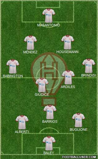 Huracán football formation