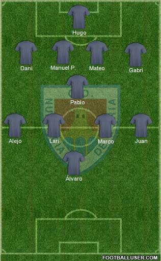 C.D. Numancia S.A.D. 4-4-2 football formation