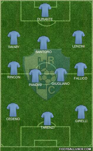 Rovigo 3-4-3 football formation