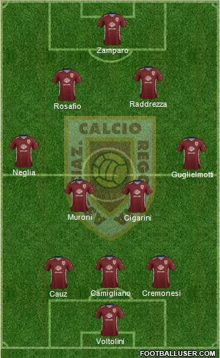 Reggiana 4-5-1 football formation