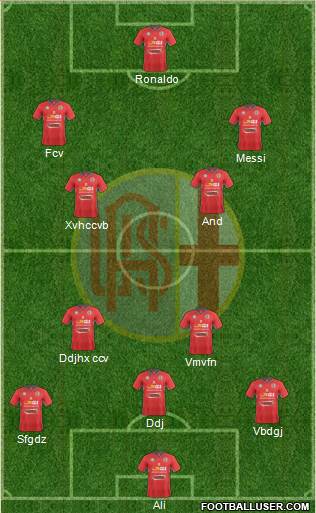 Alessandria 4-5-1 football formation