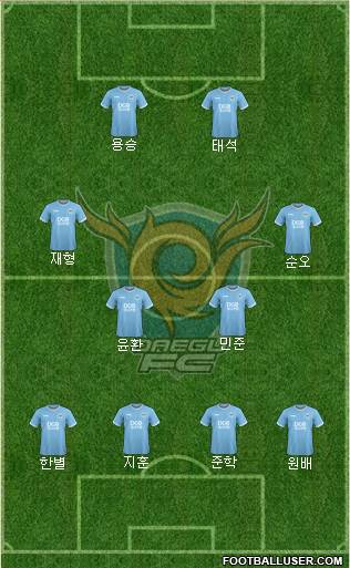 Daegu FC 4-4-2 football formation