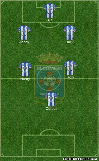 Blooming FC 4-1-2-3 football formation