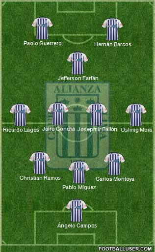 C Alianza Lima football formation