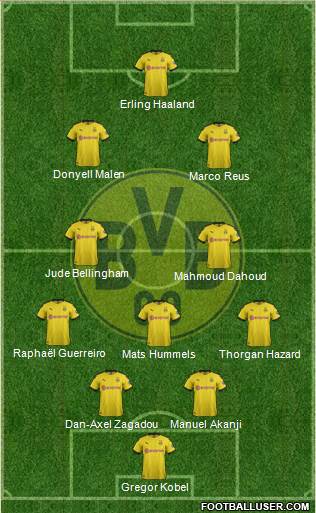 Borussia Dortmund 5-4-1 football formation