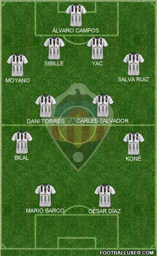 C.D. Castellón S.A.D. football formation