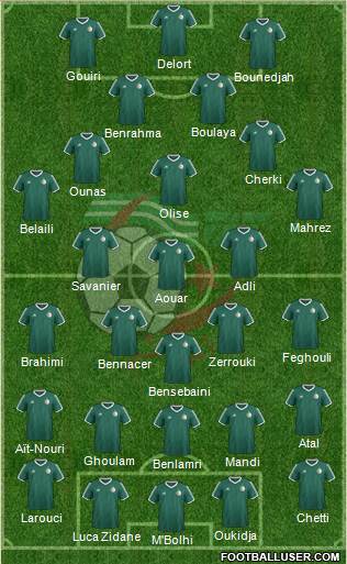 Algeria 3-4-1-2 football formation