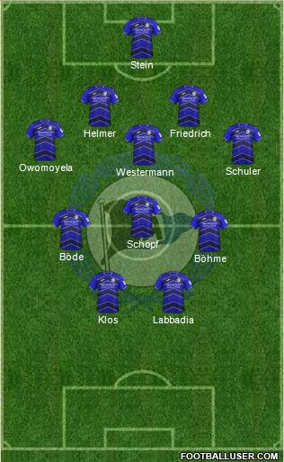 DSC Arminia Bielefeld 5-3-2 football formation