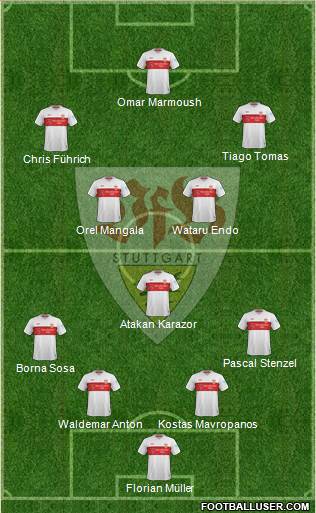 VfB Stuttgart 4-1-4-1 football formation