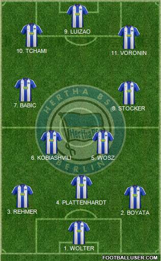 Hertha BSC Berlin 4-2-3-1 football formation