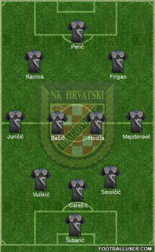 NK Hrvatski Dragovoljac 3-5-2 football formation