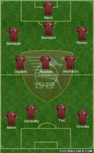 Salernitana football formation