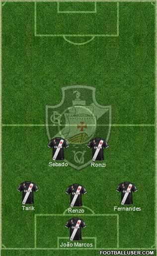 CR Vasco da Gama 3-5-2 football formation