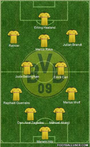 Borussia Dortmund 4-2-3-1 football formation