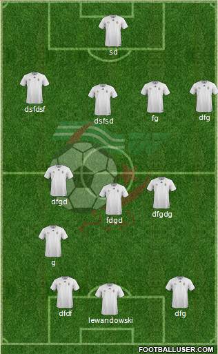 Algeria 4-1-2-3 football formation