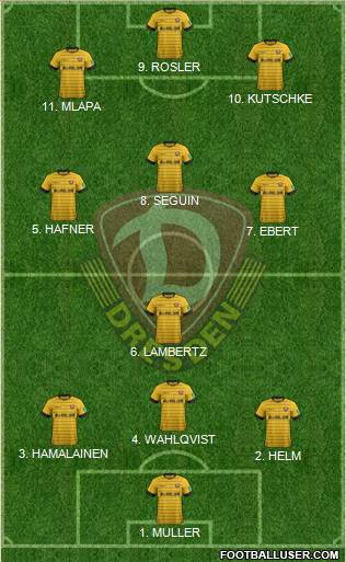 SG Dynamo Dresden 4-3-1-2 football formation