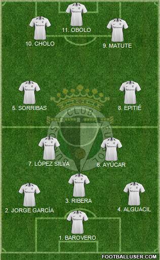 Burgos C.F., S.A.D. football formation