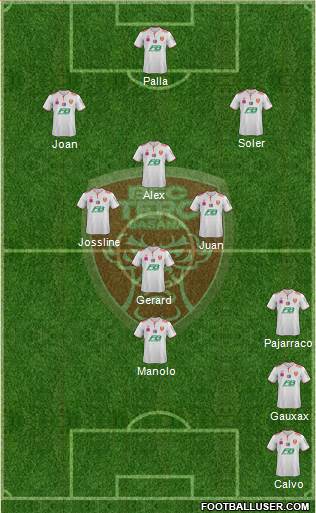 BEC Tero Sasana 3-4-2-1 football formation