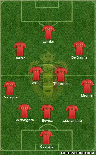 Belgium 5-4-1 football formation