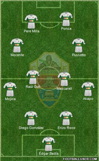 Elche C.F., S.A.D. football formation
