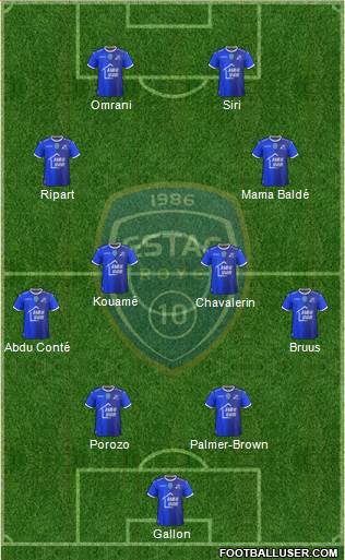 Esperance Sportive Troyes Aube Champagne football formation