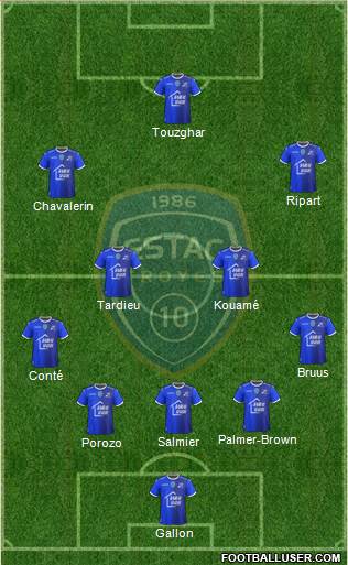 Esperance Sportive Troyes Aube Champagne football formation
