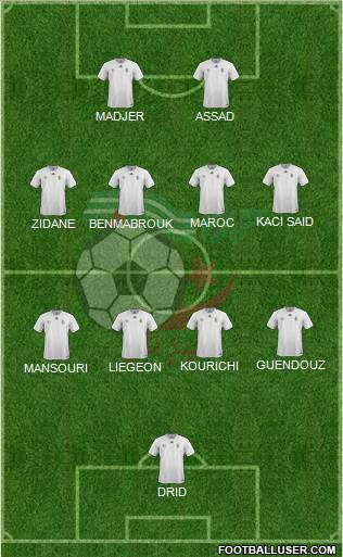Algeria 5-4-1 football formation