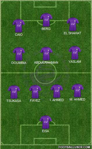 Al-Ain 5-4-1 football formation