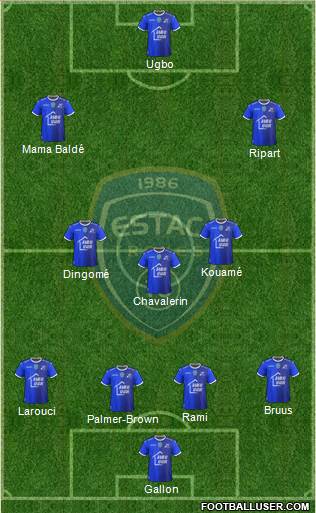 Esperance Sportive Troyes Aube Champagne football formation