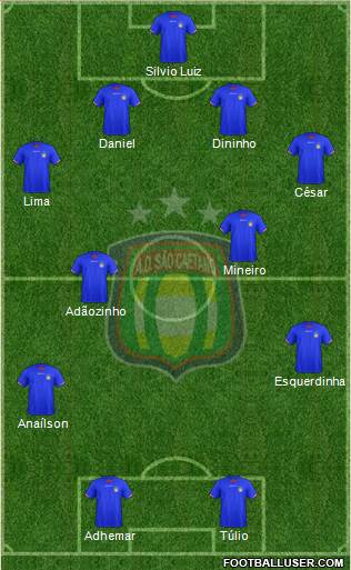 AD São Caetano 4-4-2 football formation