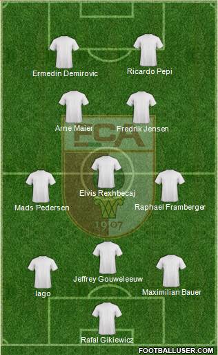 FC Augsburg 3-5-2 football formation