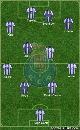 Futebol Clube do Porto - SAD 3-5-1-1 football formation