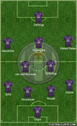 Toulouse Football Club 3-4-3 football formation