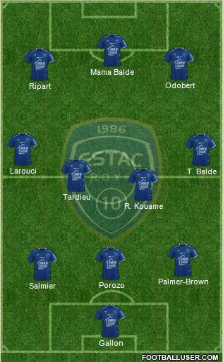 Esperance Sportive Troyes Aube Champagne 3-4-3 football formation