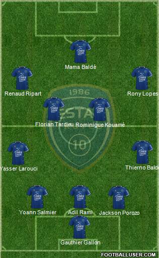 Esperance Sportive Troyes Aube Champagne football formation