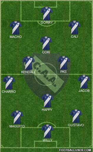 Alvarado 3-4-3 football formation