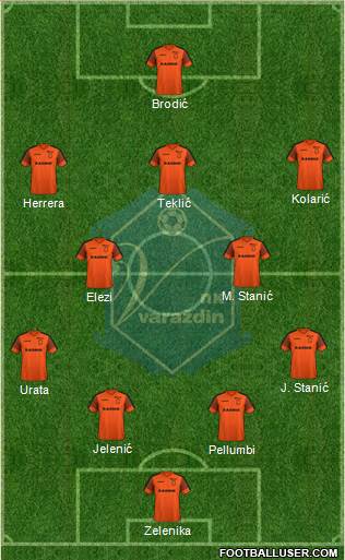 NK Varteks 4-2-3-1 football formation