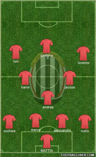 Esperia Viareggio 4-3-3 football formation
