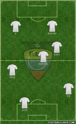 Ecuador 4-2-2-2 football formation