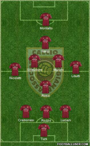 Reggiana 4-4-1-1 football formation