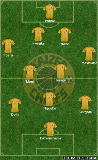 Kaizer Chiefs 4-4-2 football formation