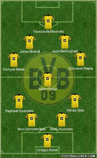 Borussia Dortmund 4-1-4-1 football formation