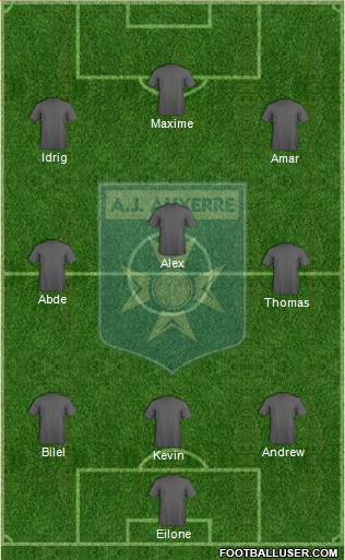 A.J. Auxerre 5-4-1 football formation