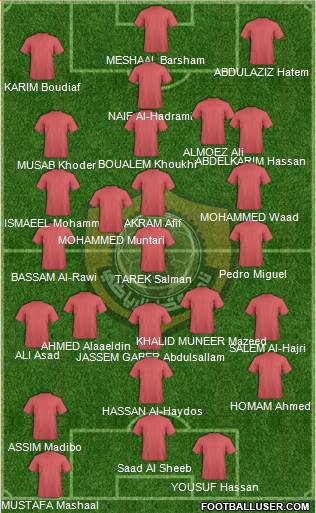 Qatar Sports Club 3-4-2-1 football formation