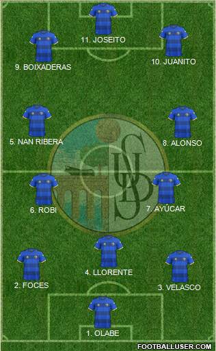 U.D. Salamanca S.A.D. 4-5-1 football formation
