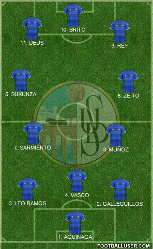 U.D. Salamanca S.A.D. 4-2-1-3 football formation