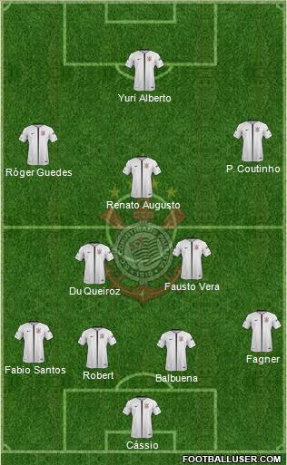 SC Corinthians Paulista 4-2-3-1 football formation