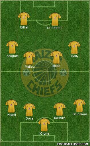 Kaizer Chiefs 4-2-2-2 football formation