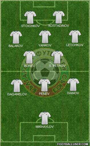 Bulgaria 5-4-1 football formation