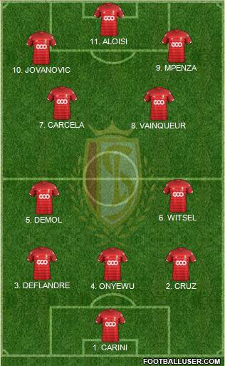 R Standard de Liège 4-3-1-2 football formation
